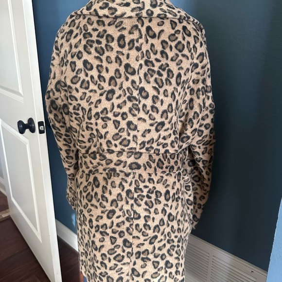 Mud Pie Animal Print Coat with Belt - Picture 4 of 6
